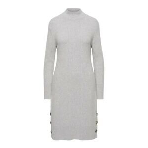 Banana Republic Wool Blend Mock Neck Sweater Dress Buttons Small